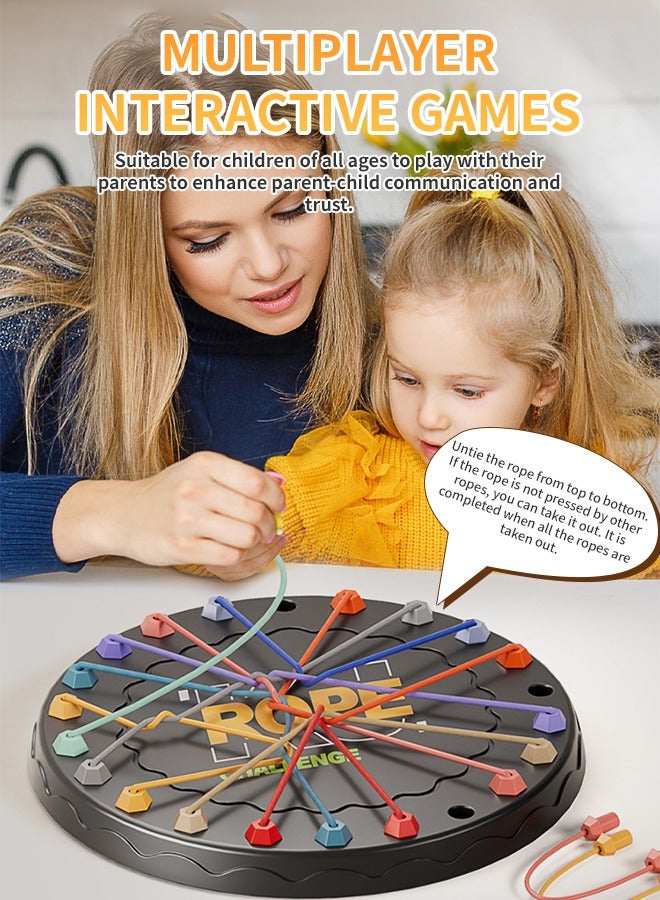 Colorful Rope Challenge Board Game,Enhances Logical Thinking and Creativity, Ideal for Teens and Family Fun,  Teen Puzzle Game,Strategy Game,Flexible Rope Pieces - Image 5