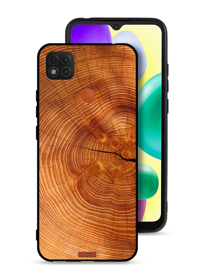 Tolwak Xiaomi Redmi 9C Protective Case Cover Crack Wood - Image 1