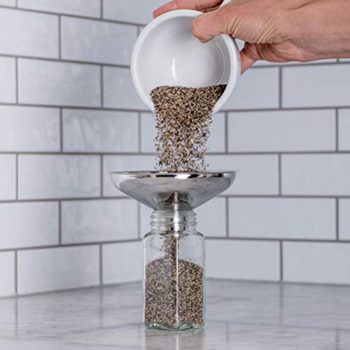 AllSpice Spice Funnel Metal Stainless Steel 18/8 (1" Bottom) - Image 2