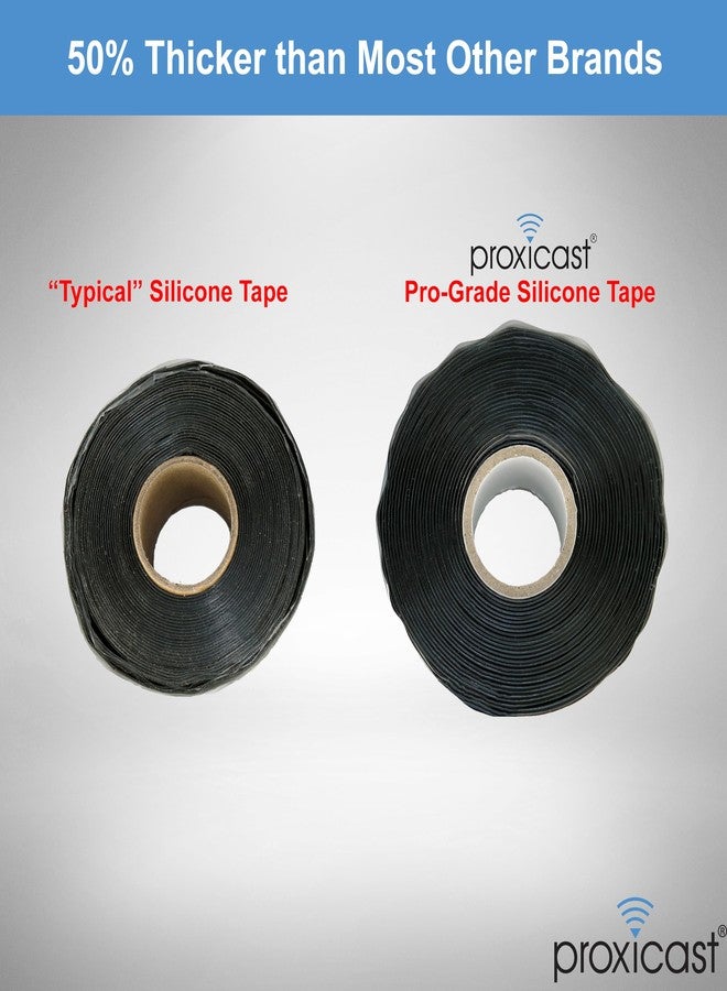 Proxicast Pro-Grade Extra Strong 30mil Weatherproof Self-Fusing Silicone Rubber Sealing Tape For Outdoor Antenna Coax & Electrical Cables, Hose/Pipe Leaks & Emergency Repairs (1.5" x 15' roll) - Green - Image 4