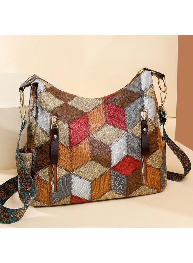 Yogodlns Yogodlns Patchwork Clashing Colors Shoulder Bag High Quality Handbag Women's Bag Luxury Design Crossbody Bag Female Messenger Tote