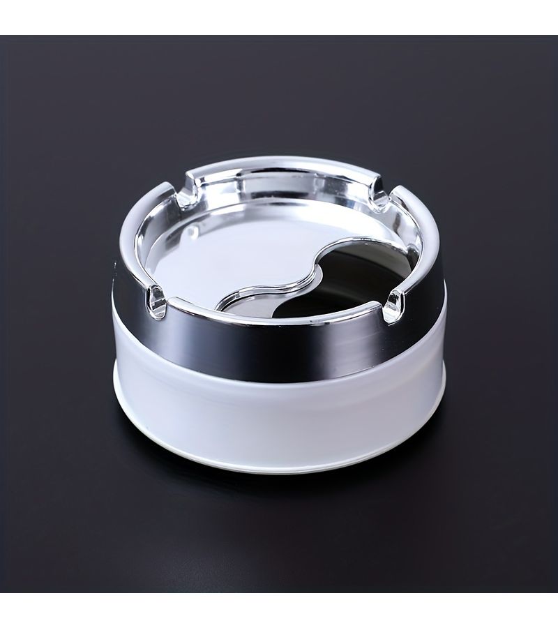 Electroplated Sealed Windproof Ashtray Random Color Thickened Rotating Design - Image 4