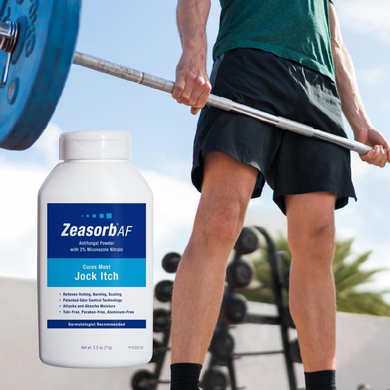 Zeasorb مسحوق علاج مضاد للفطريات فائق الامتصاص للحكة الرياضية، موصى به من قبل أطباء الجلد، يهاجم ويمتص الرطوبة، تقنية تحكم في الروائح مسجلة ببراءة اختراع، مع طين البنتونيت والألوة، زجاجة 2.5 أونصة - Image 5