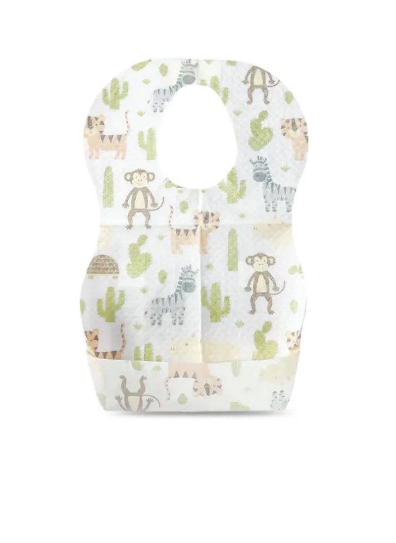 STAR BABiES - Star Babies - Animals Printed Disposable Bibs Pack of 100 - Image 1