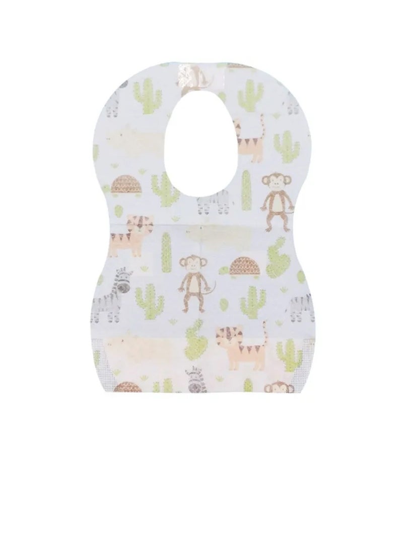 STAR BABiES - Star Babies - Animals Printed Disposable Bibs Pack of 100 - Image 1