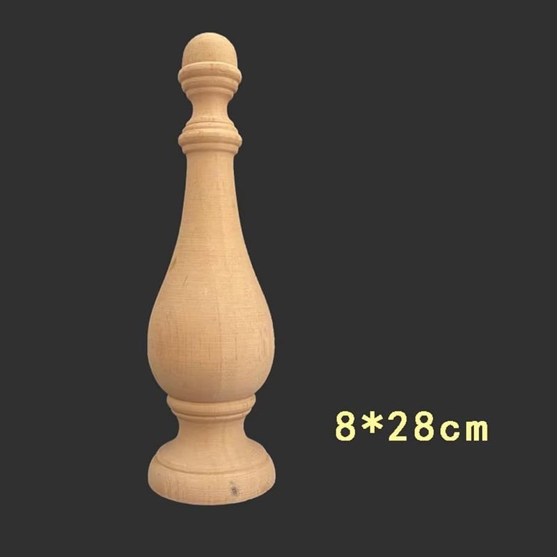 Wooden Carving Column Bed Head Pillar Base Round Ball Headboard Furniture Railing Post Home Decoration Color 3 - Image 3