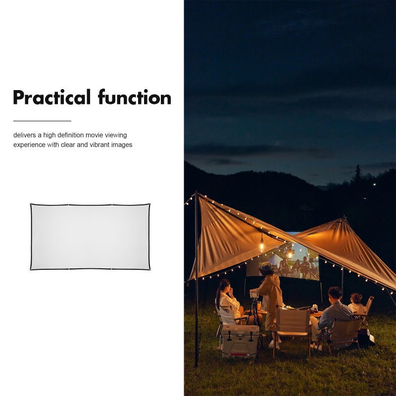 Portable Projector Screen for Outdoor and Indoor Use, Foldable Design, 100 Inch - Image 5