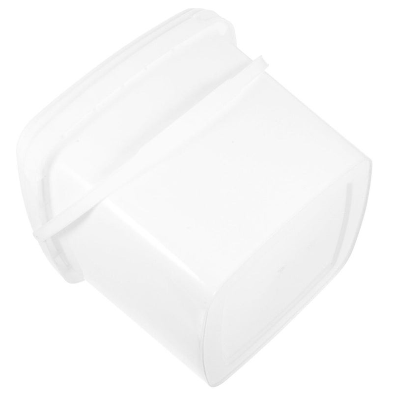 White Plastic Water Bucket With Lid Handle Multipurpose Food Grade Storage Container - Image 2
