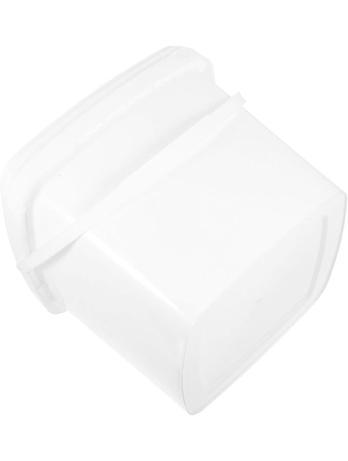 White Plastic Water Bucket With Lid Handle Multipurpose Food Grade Storage Container - Image 1