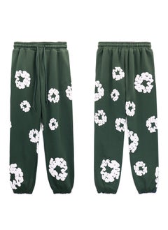 Generic Autumn Winter Couples Hoodie Sweatpants Set 8155 Green 