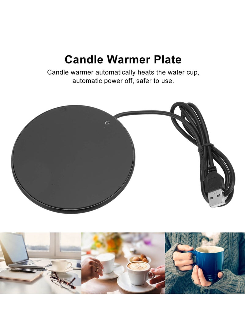 Milk Coffee Cup Warmer 55°C Thermostatic Suitable for Home Office Travel Black