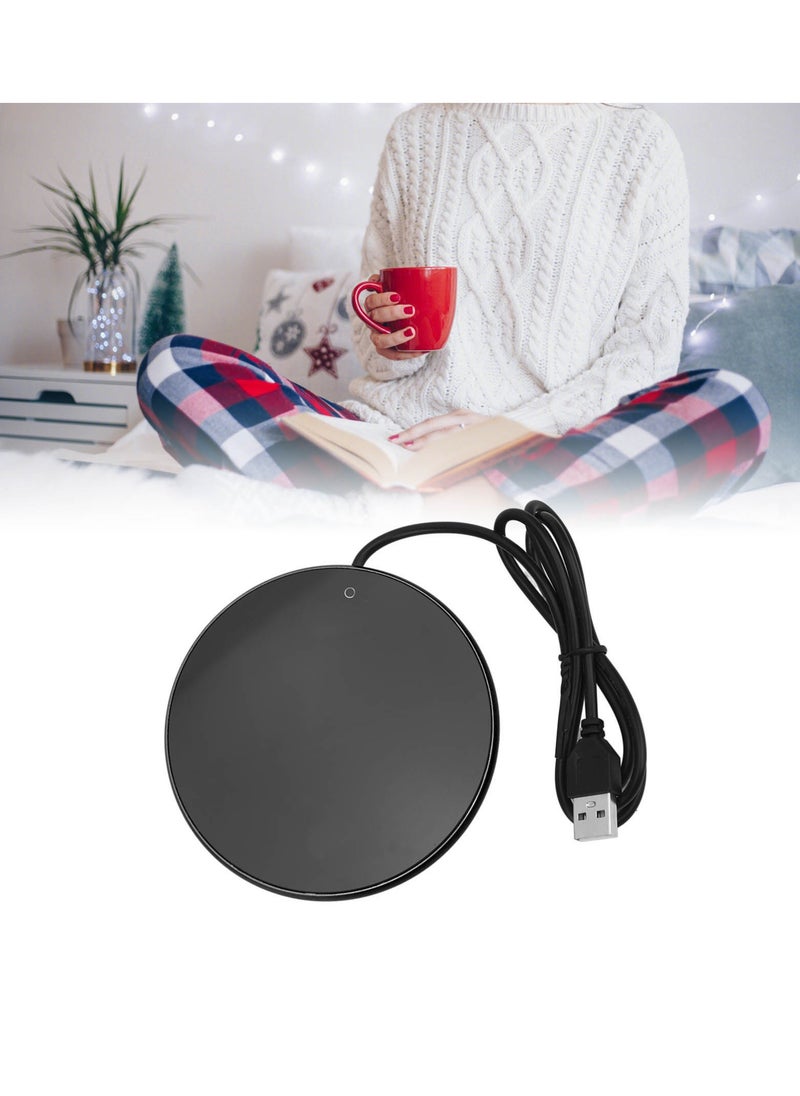 Milk Coffee Cup Warmer 55°C Thermostatic Suitable for Home Office Travel Black
