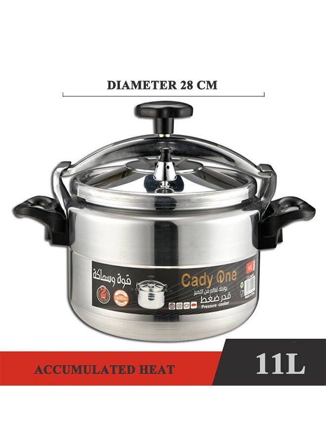 كادي ون قدر ضغط مصنوع من الألمنيوم 11 لتر فضي - Image 1