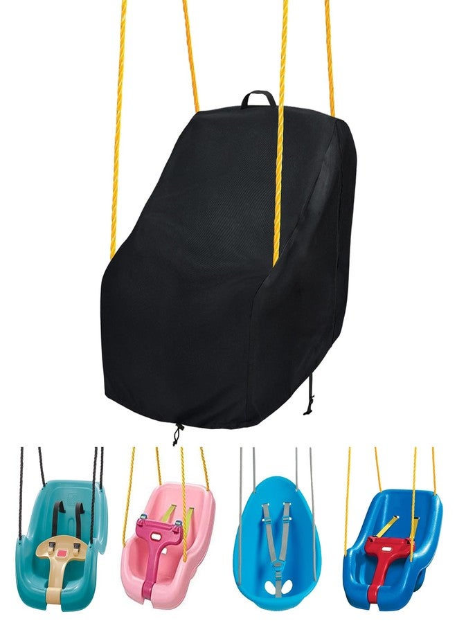 okcool Outdoor Toddler Swing Seat Cover,Outdoor Baby Swing Cover,A Wide Selection of Cute Colors and Patterns,Black - Image 1