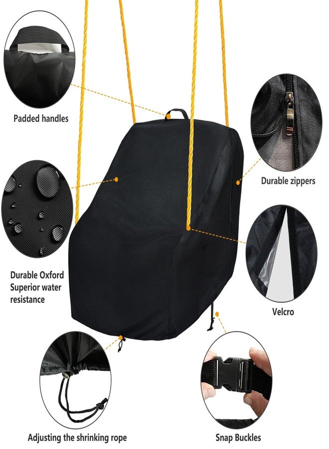 okcool Outdoor Toddler Swing Seat Cover,Outdoor Baby Swing Cover,A Wide Selection of Cute Colors and Patterns,Black - Image 4