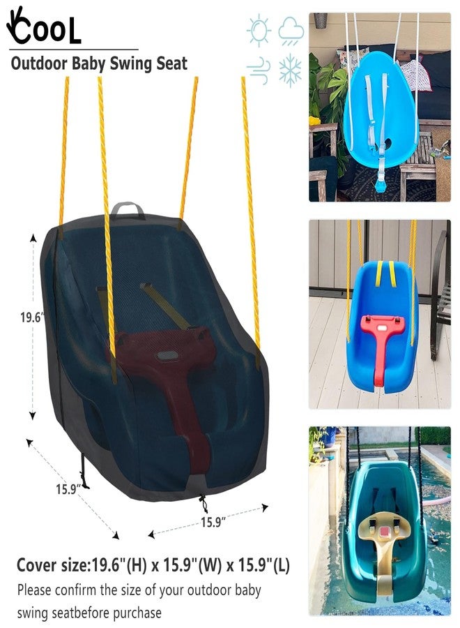 okcool Outdoor Toddler Swing Seat Cover,Outdoor Baby Swing Cover,A Wide Selection of Cute Colors and Patterns,Black - Image 2