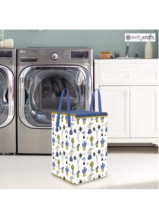 PrettyKrafts 75L Non Woven Mushroom Printed Rectangular Foldable Large Laundry Bag/Basket With Lid & Handles, Freestanding Cloth Storage Organizer for Bedroom (36x36x53cm, White, Set of 2) - pzsku/ZFAEED5A99A73384DADDAZ/45/_/1740982991/5b35c98f-e87f-4ce7-8184-575544bc8838