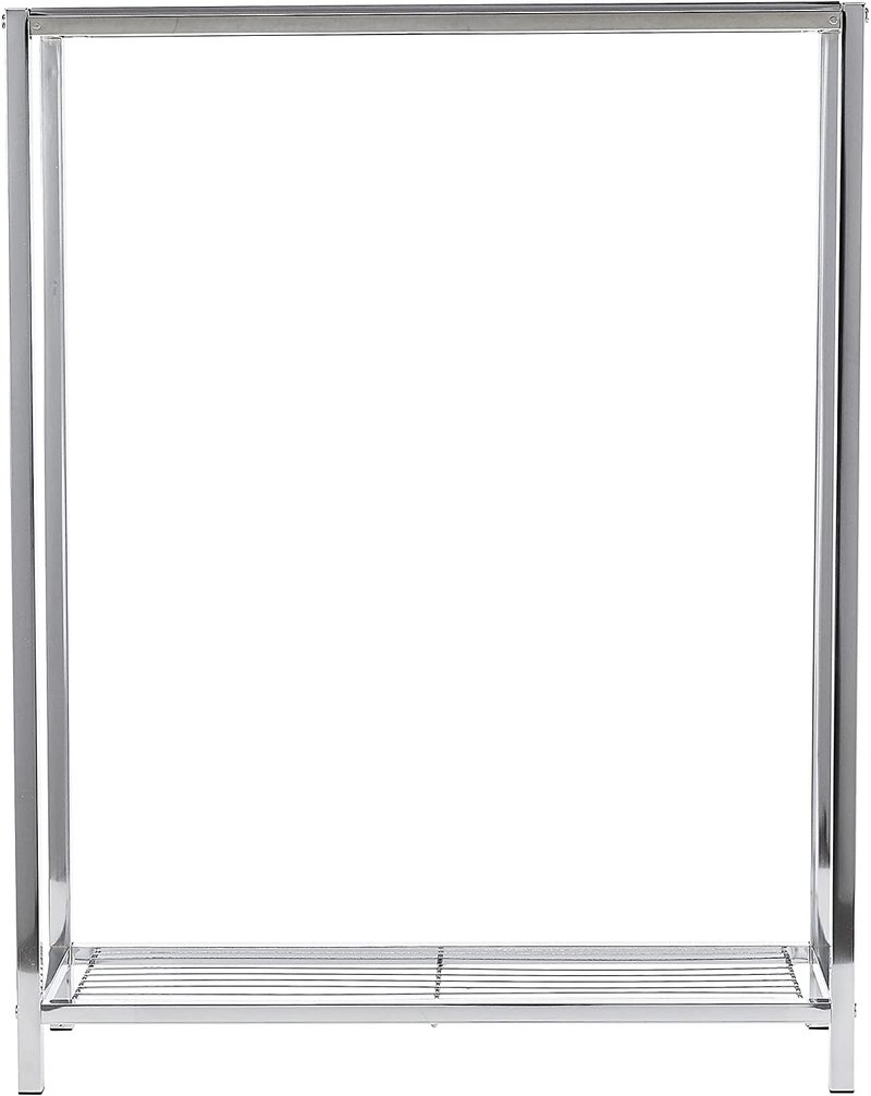 Indian Decor XL6130 Standard 31 Inch Freestanding Metal Towel Drying and Storage Rack with Additional Storage Base for All Your Needs Chrome  - Image 2