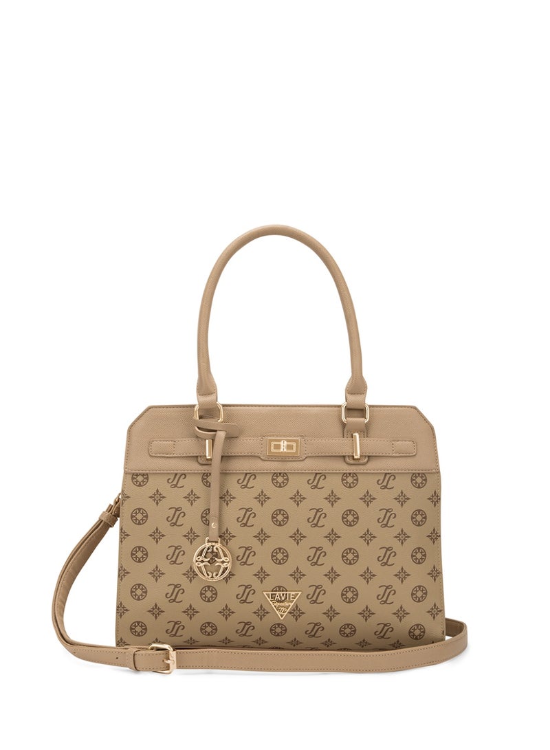 Lavie Signature Manhattan Woman's Mid Size Satchel(TAUPE) - Image 1