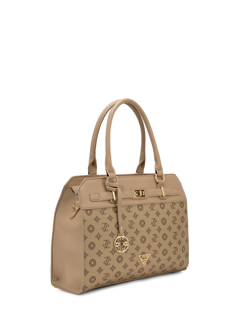 Lavie Signature Manhattan Woman's Mid Size Satchel(TAUPE) - Image 5