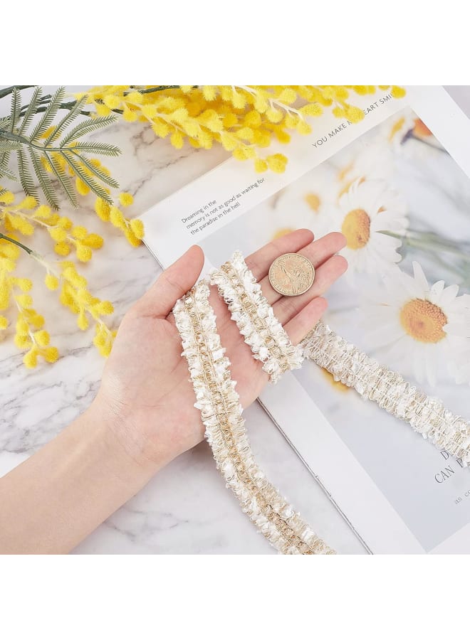 Introduce 10 Yard Cross Chain Link Ribbon 20mm Twisted Links for Necklace Jewelry MakingPerfect for cake topper embellishment bridal sash belt, wedding party, bridal dress, birthday party, dance costume, garments, shoes, candles, vases, album Jewelry DIY Specification Color: White. Sizes: 10 Yard/card, 3/4 inches Width ; Quantity: 1 card.Note: If you have any problem with our product and service, please click on the "Seller Contact" button in your Amazon account to send us an email. We are always willing to provide help to you.  - Image 3
