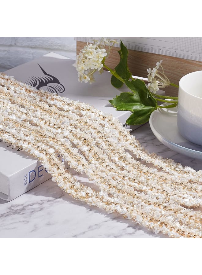 Introduce 10 Yard Cross Chain Link Ribbon 20mm Twisted Links for Necklace Jewelry MakingPerfect for cake topper embellishment bridal sash belt, wedding party, bridal dress, birthday party, dance costume, garments, shoes, candles, vases, album Jewelry DIY Specification Color: White. Sizes: 10 Yard/card, 3/4 inches Width ; Quantity: 1 card.Note: If you have any problem with our product and service, please click on the "Seller Contact" button in your Amazon account to send us an email. We are always willing to provide help to you.  - Image 4