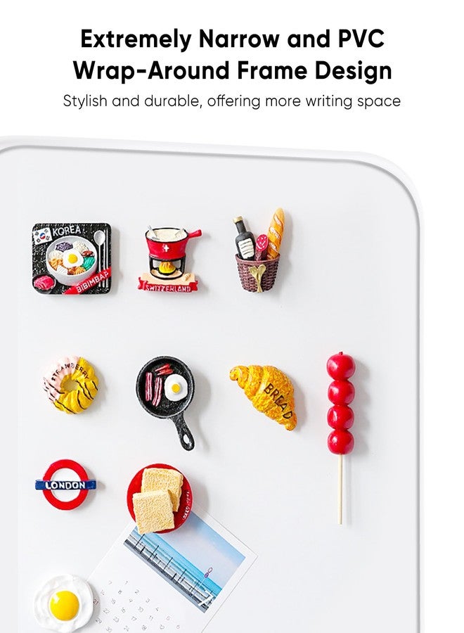 VUSIGN Small Dry Erase White Board, 8.5 x 11 Inches Mini Whiteboard, Magnetic Board for Wall, Fridge, Locker, Kids, Students, Sliver - Image 3