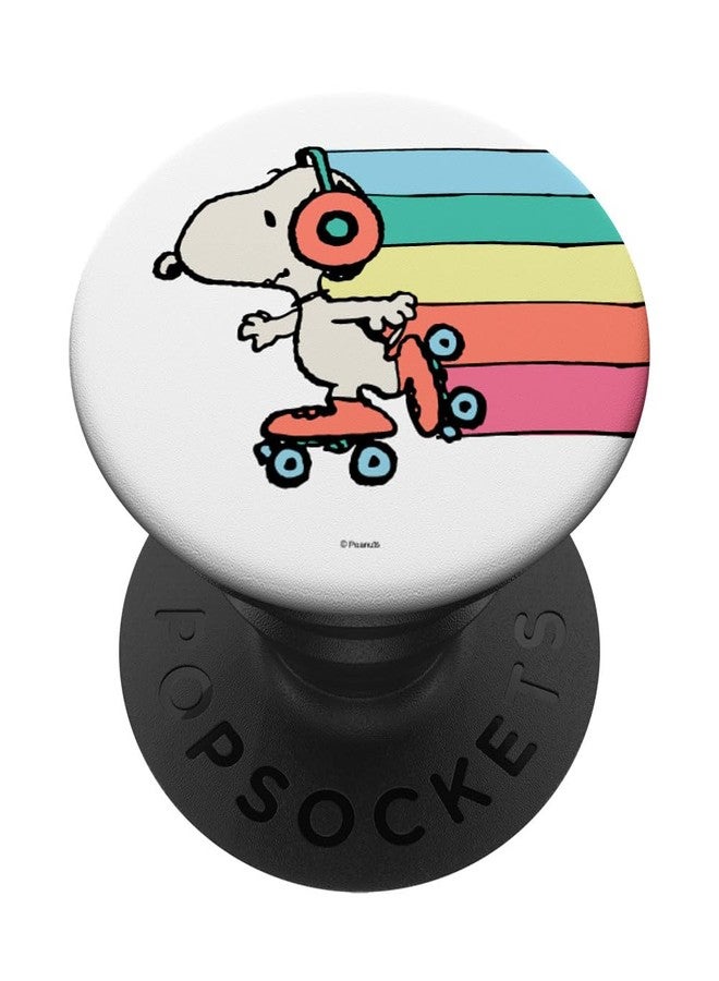 Peanuts Snoopy Roller Skating Rainbow PopSockets Adhesive PopGrip - Image 1