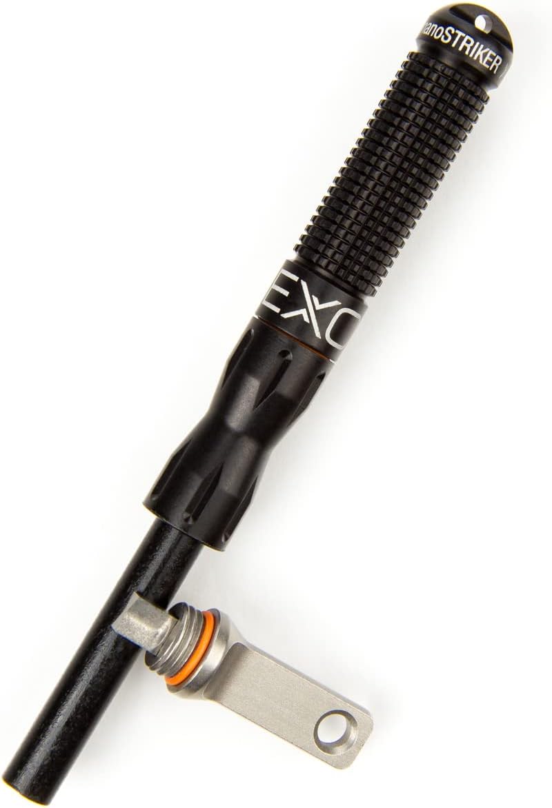 EXOTAC nanoSTRIKER XL Self-Contained Ferrocerium Firestarter for Emergency Survival, Camping, and Hiking - Black - Image 1