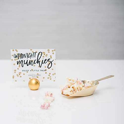Weddingstar Classic Round Place Brushed Gold Card Holder, 0.4 x 1 x 1 inches - Image 3