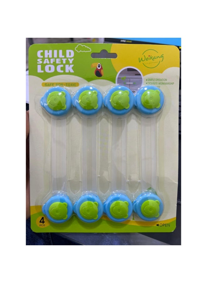 Flexible Child Safety Lock with Bear Design - 4 Piece - Image 2
