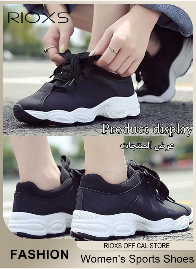 RIOXS - Women's Sports Shoes Breathable Platform Running Sneakers Casual Wild Shoes For Jogging Walking, Ladies Athlesiure Shoes - Image 1
