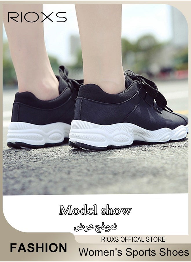 RIOXS - Women's Sports Shoes Breathable Platform Running Sneakers Casual Wild Shoes For Jogging Walking, Ladies Athlesiure Shoes - Image 1