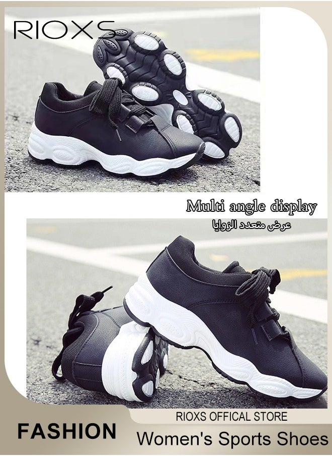 RIOXS - Women's Sports Shoes Breathable Platform Running Sneakers Casual Wild Shoes For Jogging Walking, Ladies Athlesiure Shoes - Image 1