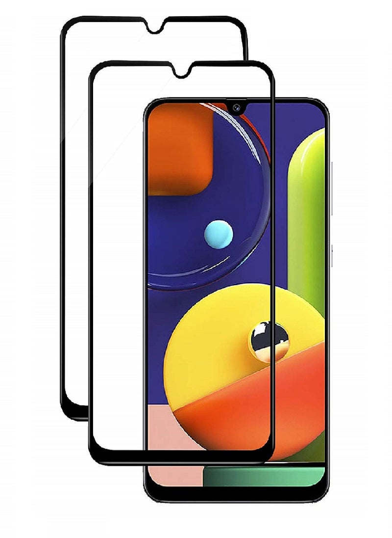 Super 2 Pieces Tempered Glass Screen Protector 5D Designed For Samsung Galaxy A50s Full Glue Edge to Edge Full Screen Coverage And Bubble Free - Image 1
