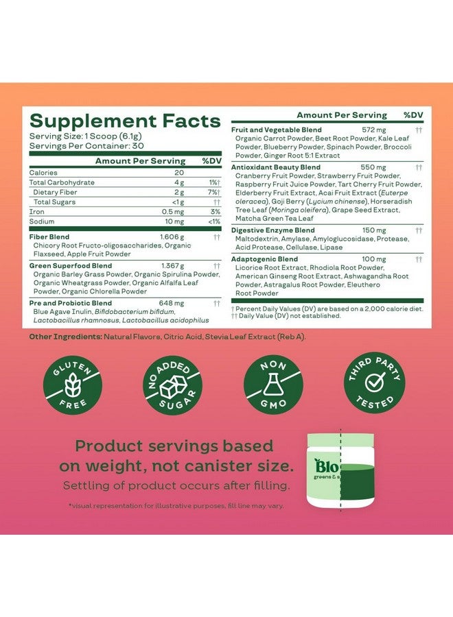 Bloom Nutrition Superfood Greens Powder, Digestive Enzymes with Probiotics and Prebiotics, Gut Health, Bloating Relief for Women, Chlorella, Juice Mix w/Beet Root Powder, 30 SVG, Orange Passionfruit - Image 5