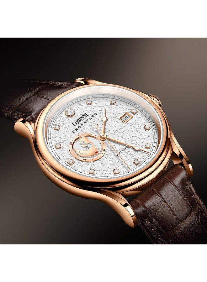 LOBINNI Men's Business-Style Round Mechanical Watch 42mm - Image 2