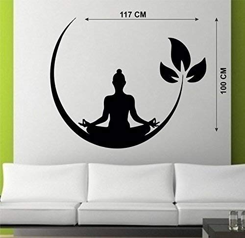 Techgifti Vinyl Religious Meditating Buddha Wall Sticker (117 x 100 cm)-Self-Adhesive - Image 4