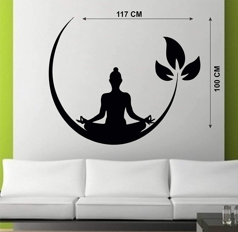Techgifti Vinyl Religious Meditating Buddha Wall Sticker (117 x 100 cm)-Self-Adhesive - Image 3