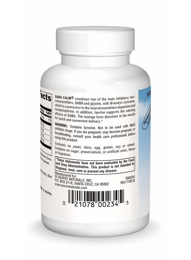 Source Naturals Serene Science, GABA Calm Quick Dissolving Peppermint Flavor* - 60 Lozenges - Image 2