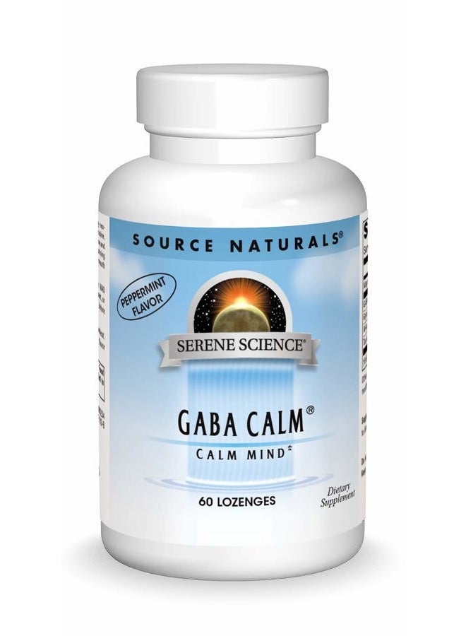 Source Naturals Serene Science, GABA Calm Quick Dissolving Peppermint Flavor* - 60 Lozenges - Image 1