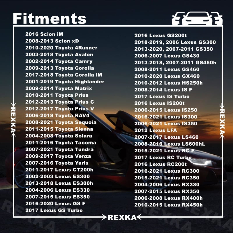 Rexka 20pcs Engine Splash Shield Fender Liner Trunk Lid Trim Under Cover Push-in Style Retainer Clip 90467-07201 for Toyota Lexus 4Runner Avalon Camry Corolla Highlander Matrix RAV4 Sequoia Tundra - Image 4