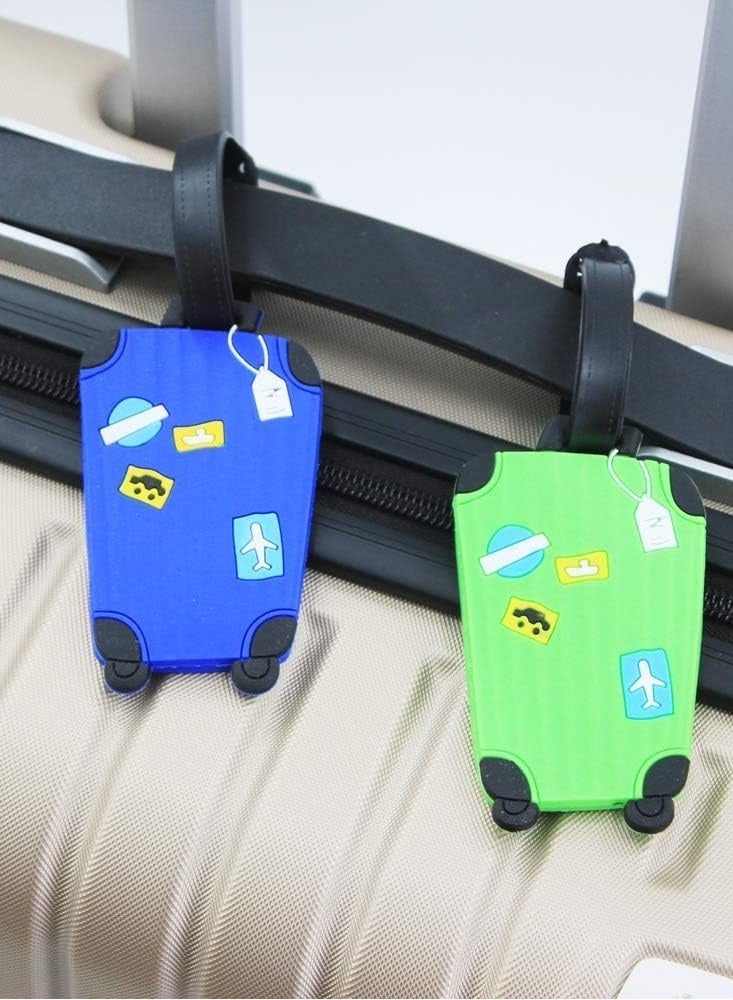 Sylqvxh Cute Luggage Tags Unique Funny Bag Tags Cartoon Baggage Suitcase Labels Travel Identifiers Name Tags (Set of 5) - Image 4