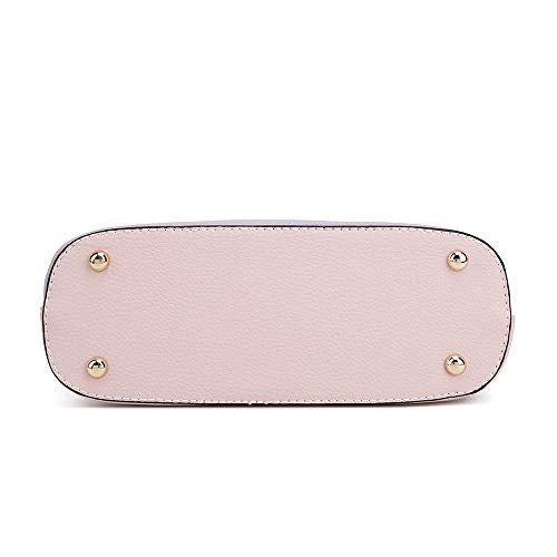 SG SUGU Lunar Lightweight Medium Dome Crossbody Bag Shoulder Bag with Double Tassels | Zipper Pocket | Adjustable Strap|Blush/Lavender - Image 5