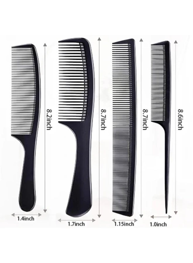 Jagravo Professional 4PCS Hair Comb Set Anti Static Black Salon Styling Kit - Image 3
