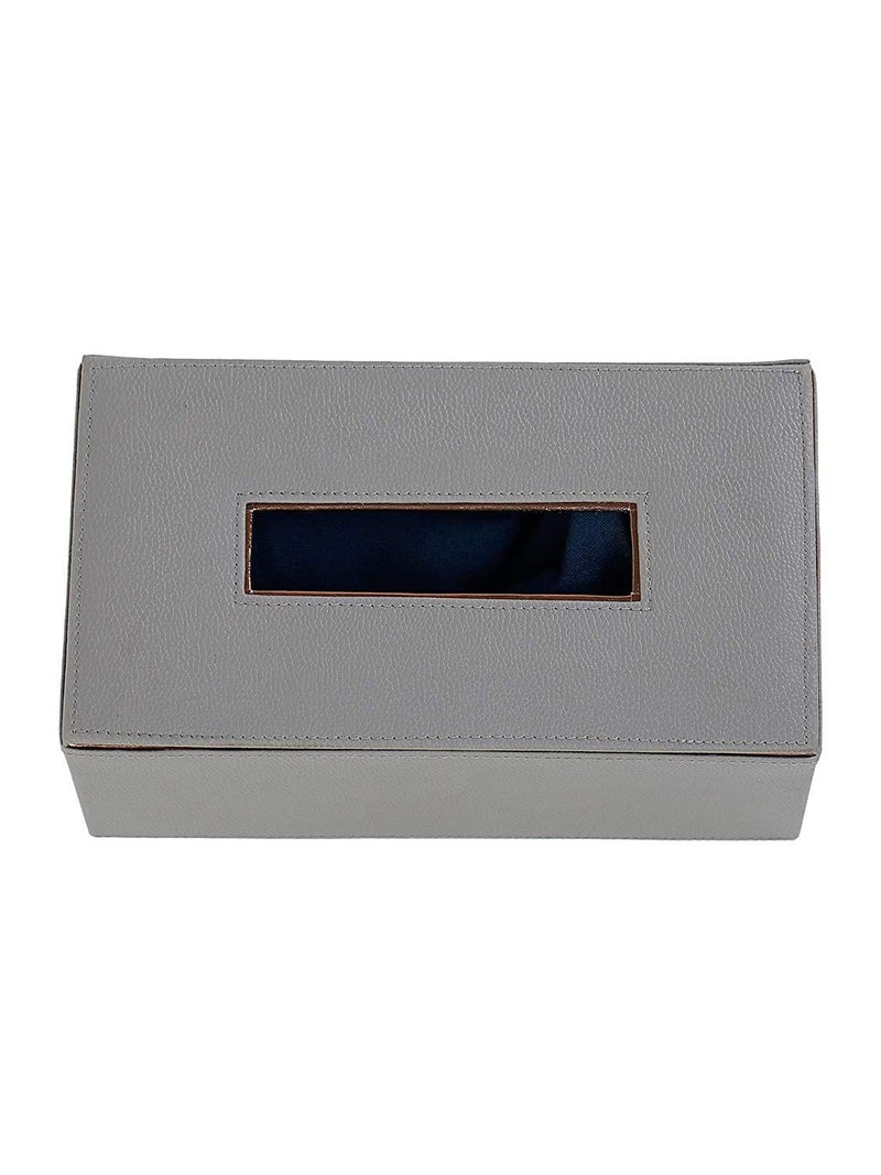 AZYEEA Handcrafted Fine Leather Tissue Paper Holder Napkin Holder for Car Gifting Office Desks Cars Home Decor Durable Water Resistant Grey - Image 5