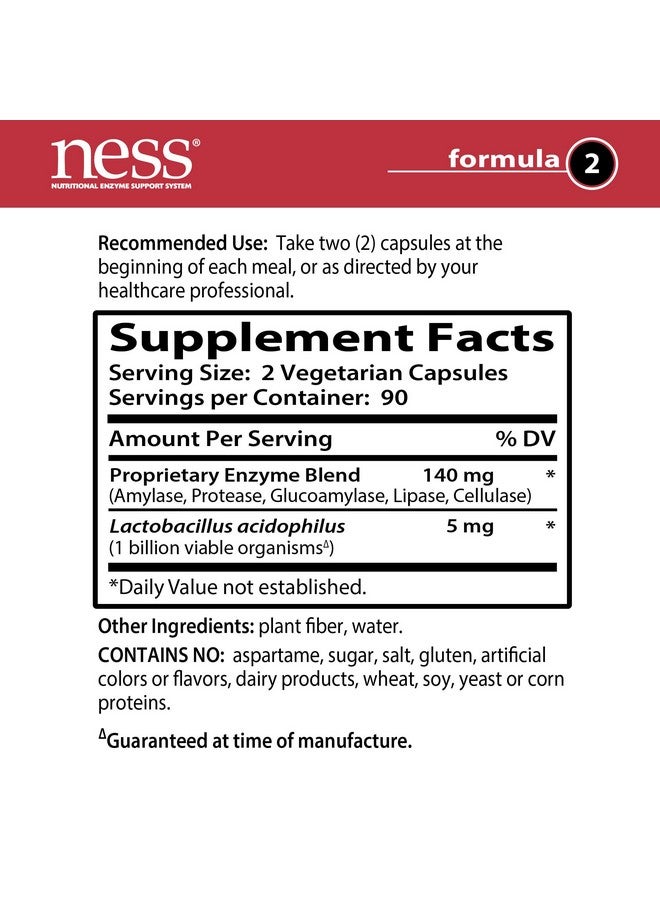 Ness Enzymes- Starch Digest #2 180 vegcaps - Image 2