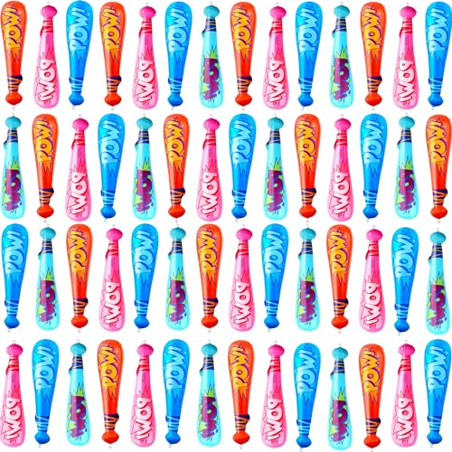 Sonarun 56 Pack 18 Inch Inflatable Baseball Bats Inflatable Toy Bats Blow Up Baseball Bat Inflates for Birthday Swimming Pool Carnival Party Favors - Image 1
