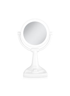 Zadro 11" Fluorescent Lighted Makeup Mirror with 10X/1X Magnification and Tray