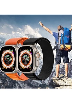 Generic Trail/Alpine Loop Nylon Band Compatible with Apple Watch Ultra 2/Ultra Band 49mm 45mm 44mm 42mm, Adjustable with Metal C-Hook Strap for iWatch Ultra Series 9/8/7/6/5/4/3/2/1/SE2/SE  - Image 2